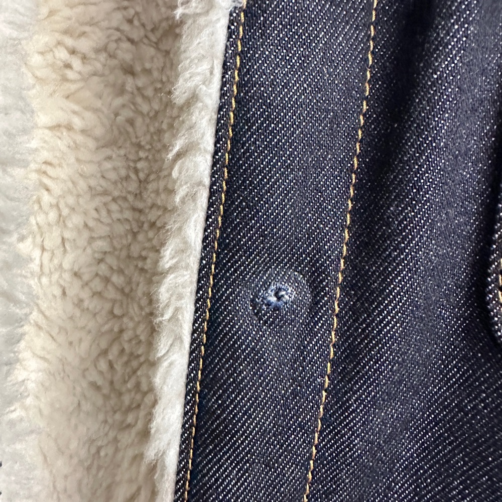 Denim Vintage Shearling Overshirt - Picture 6 of 9